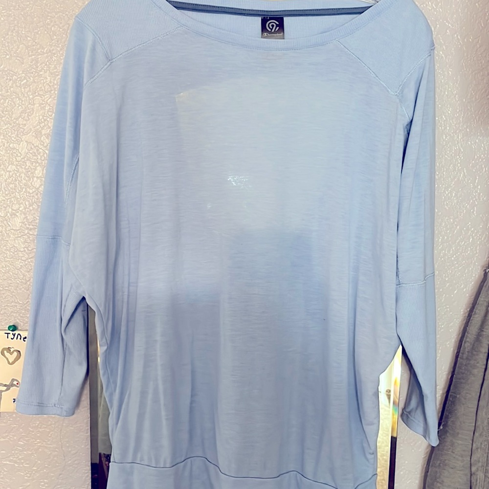 Champion light blue Athletic top